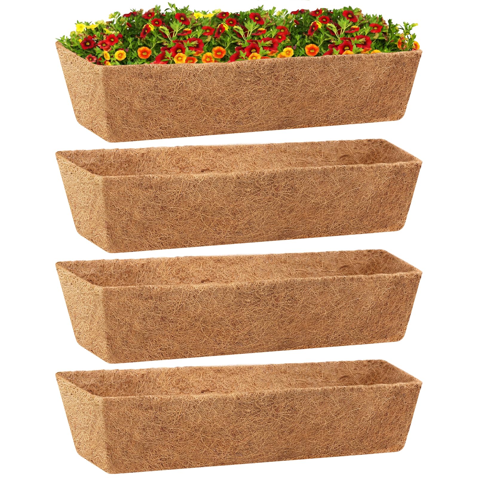 Legigo square coco liner 24in fits planters for neat, healthy soil and drainage.