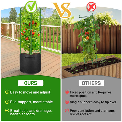 Legigo steel-core stakes resist rust for durable garden trellising.