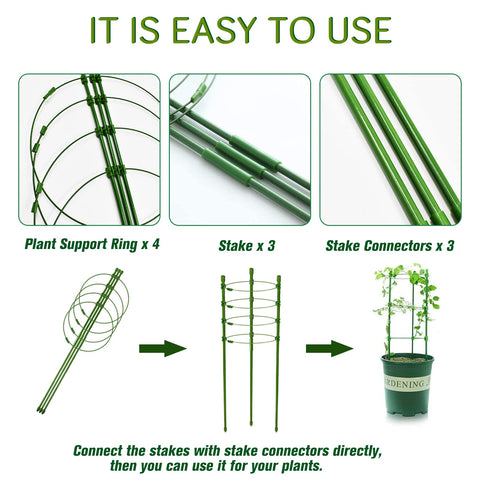 Legigo rust-resistant steel stakes offer durable garden performance against wind.