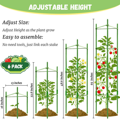 Legigo tomato cage 54-stakes 36-pipes shows ample hardware for durable, customizable garden support.