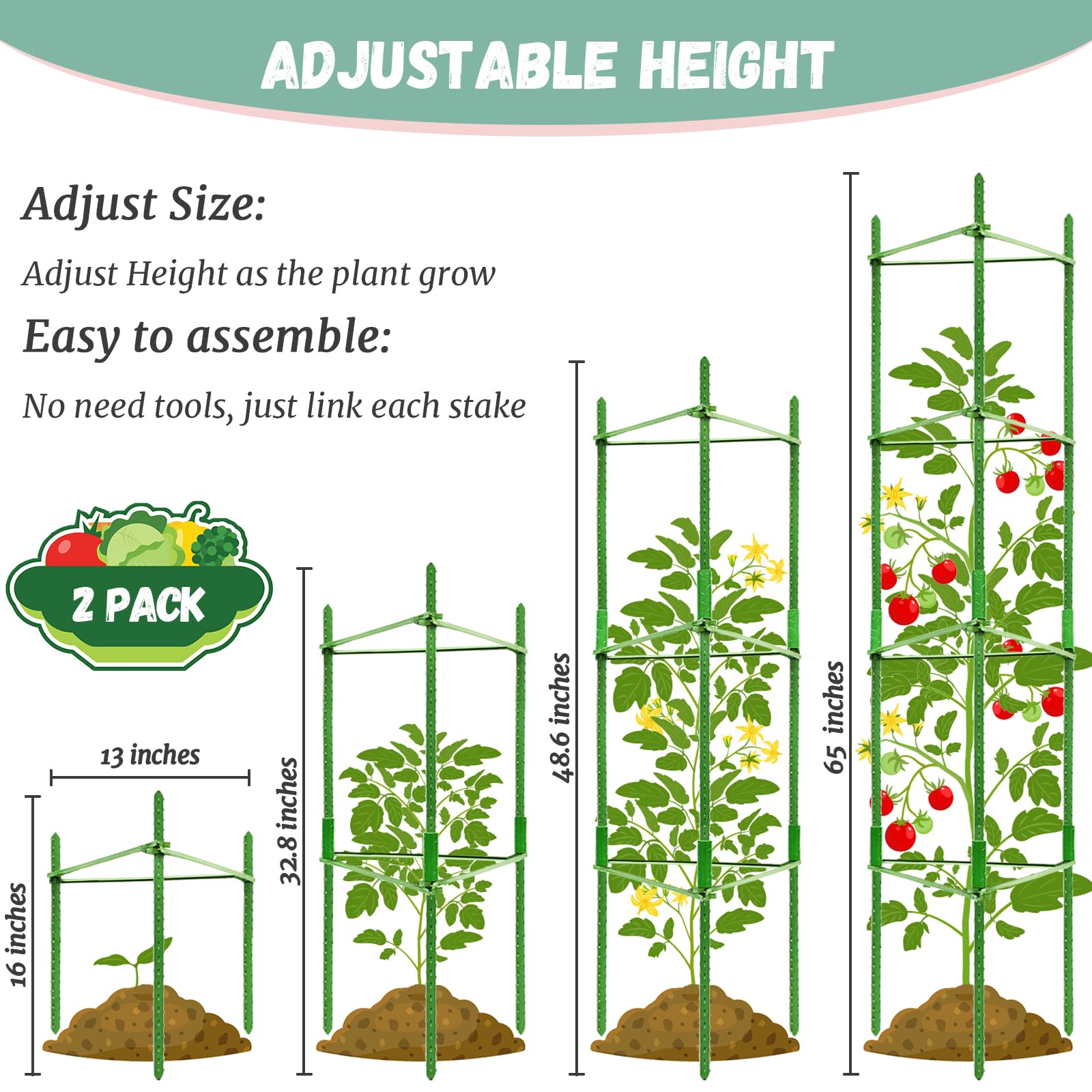 Legigo tomato cage assembly demonstrates no-tools setup for quick garden arrangement