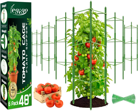 Legigo tomato cage assembly setup demonstrates modular, sturdy support for climbing vegetables.