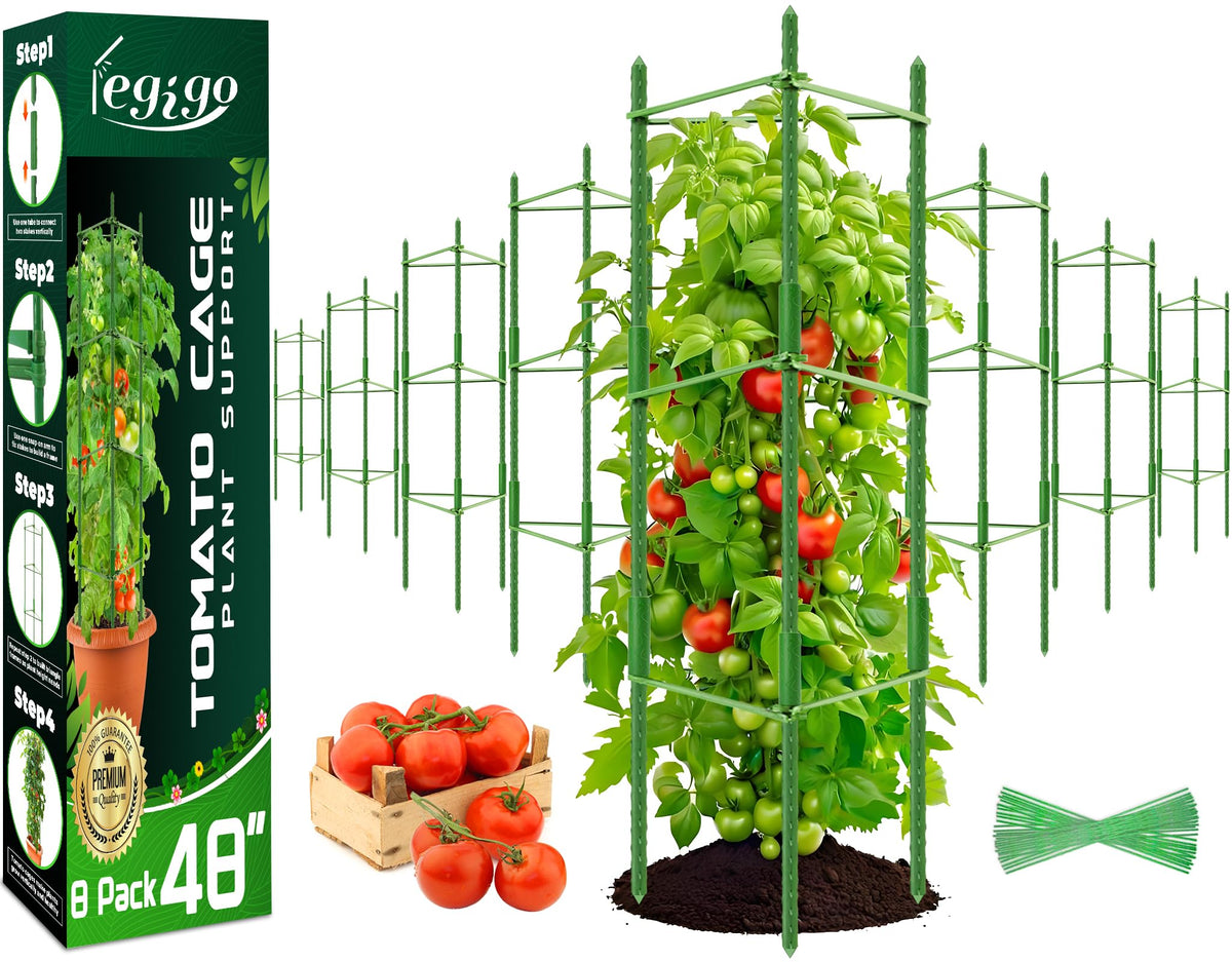Legigo tomato cage assembly shows sturdy connections for vertical plant support