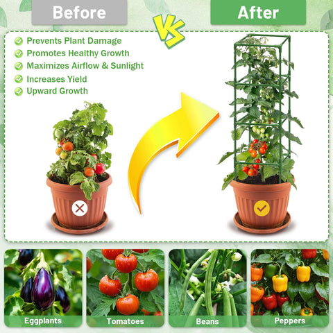 Legigo tomato cage joints and parts close-up show robust construction.