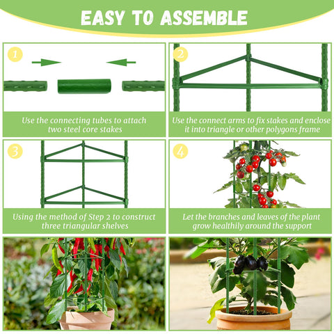 Legigo tomato cage no-tools assembly keeps setup fast and storage simple.