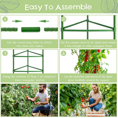 Legigo tomato cage snap-on arms enable flexible shape creation.