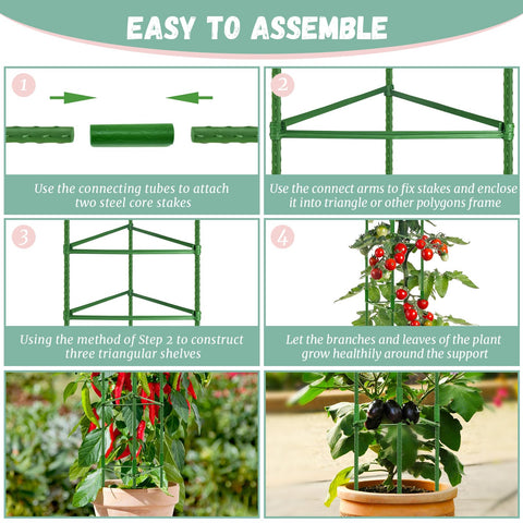 Legigo tomato cage snap-on arms show versatile shapes for plants