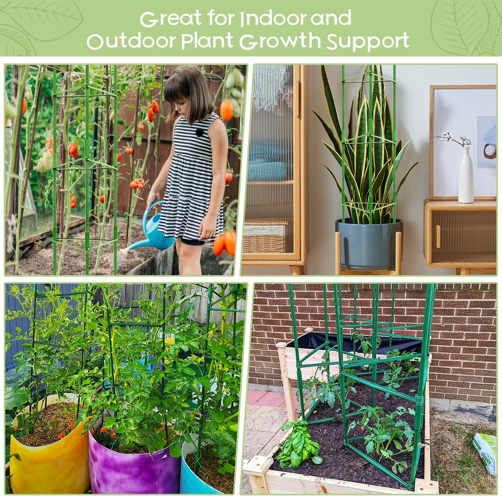 Legigo tomato cage supports vertical growth for vegetables and flowers.