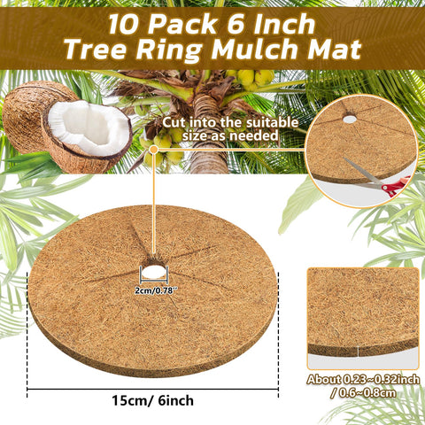 Legigo tree protector mat, 6 inch, supports moisture retention in pots.