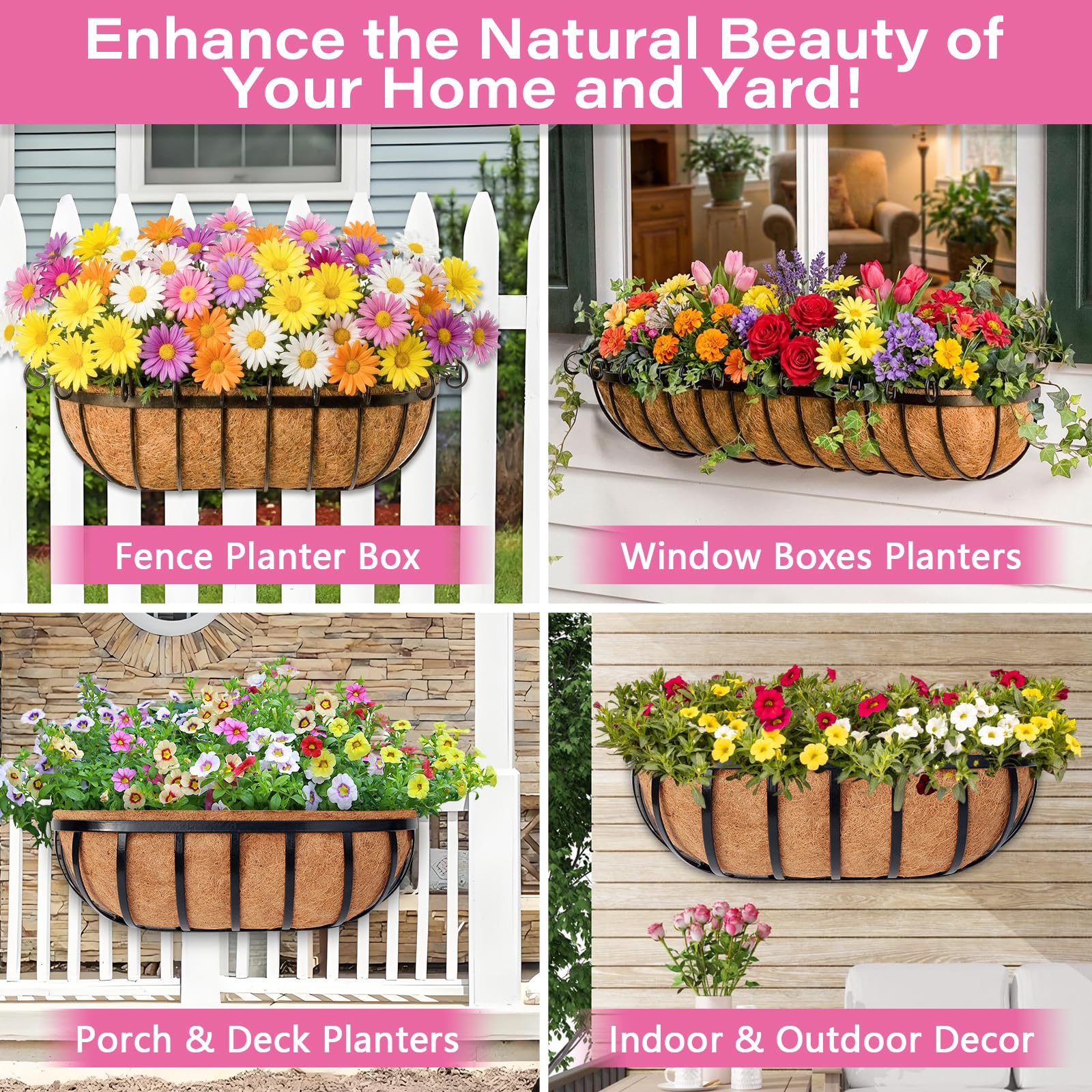 Legigo trough liner in a hanging planter demonstrates easy maintenance.