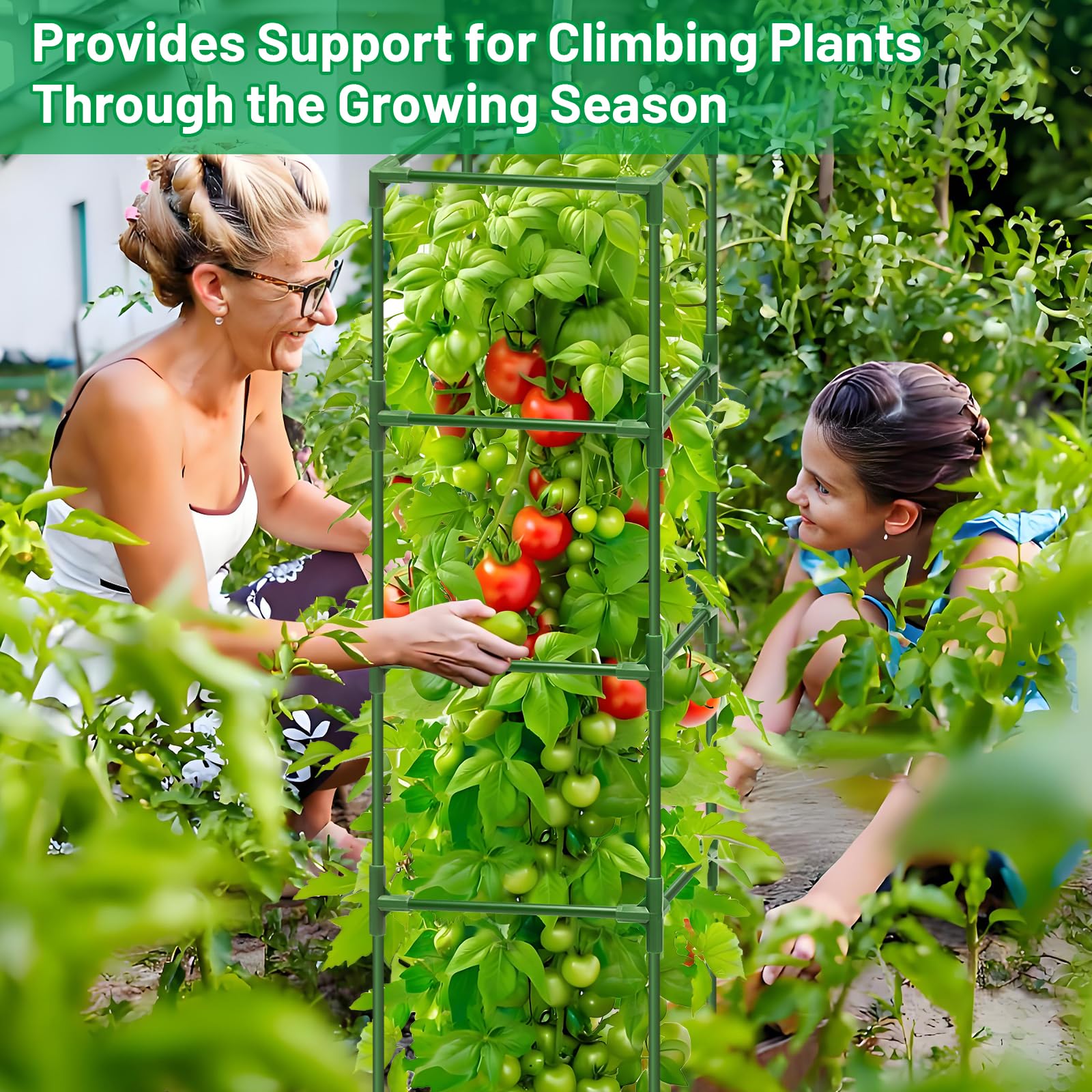 Legigo versatile grid supports tomatoes, peppers, cucumbers, and beans through harvest.