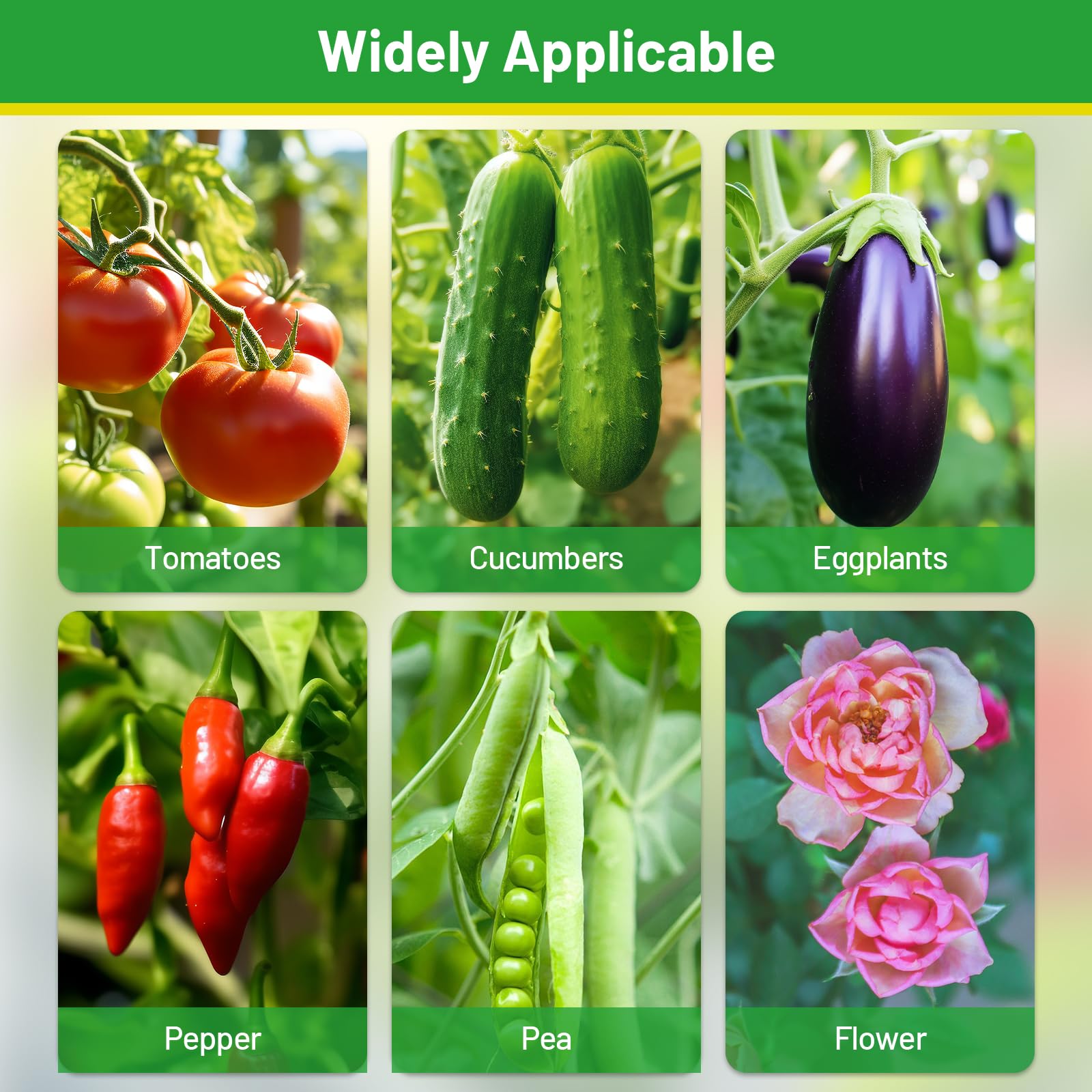 Legigo versatile cages suitable for tomatoes, cucumbers, peppers, and more.