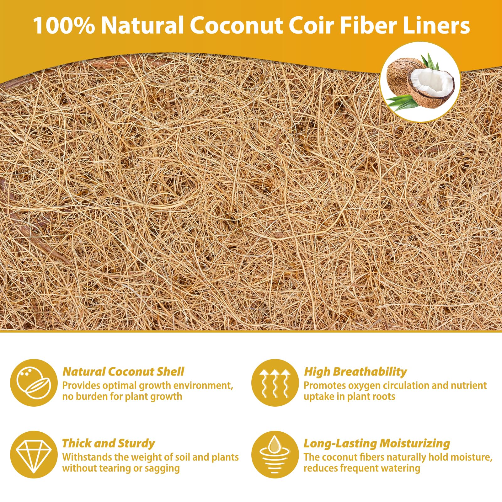 Legigo window box liner coconut fiber enhances drainage and aesthetics