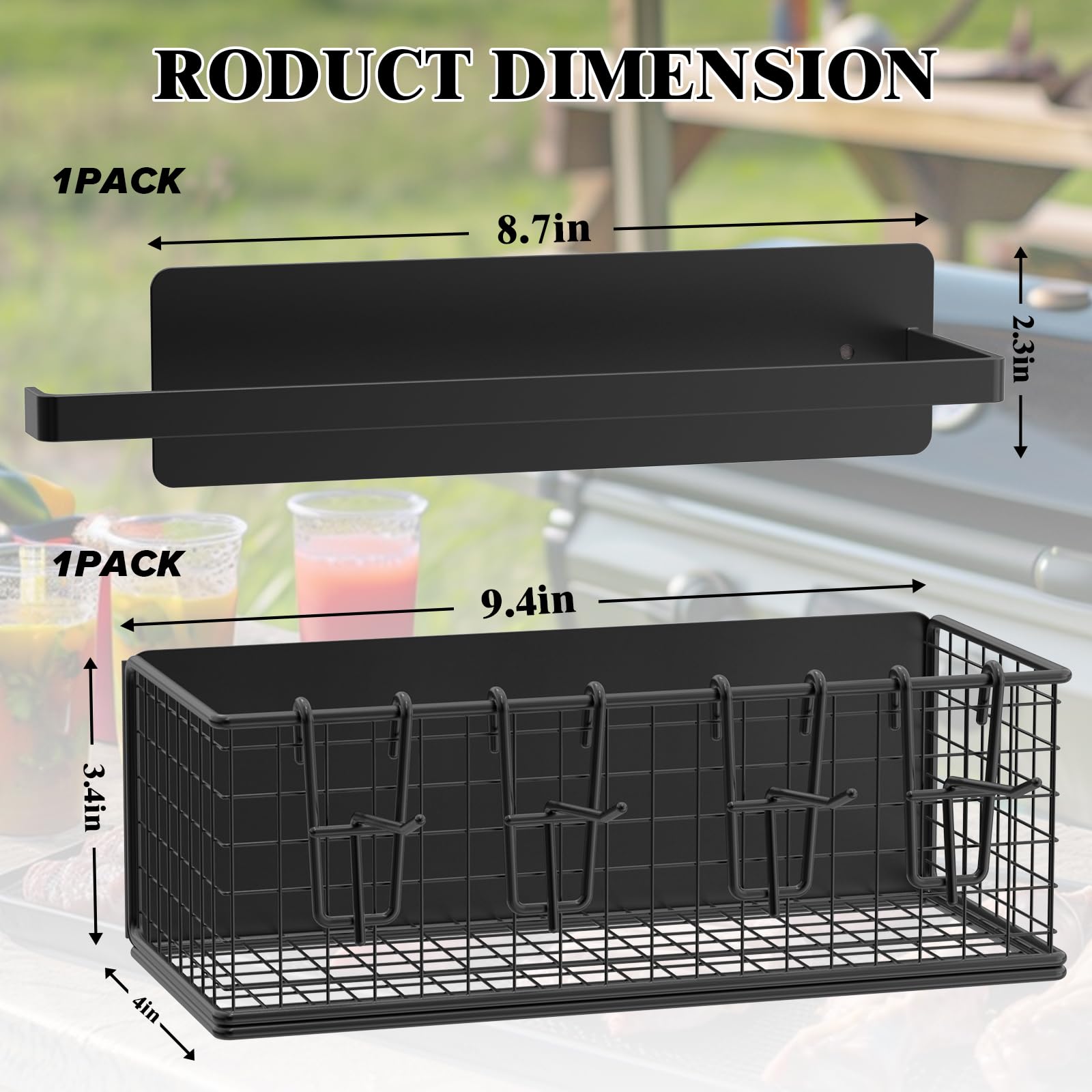 Lehorra paper towel holder on grill side for quick cleanup