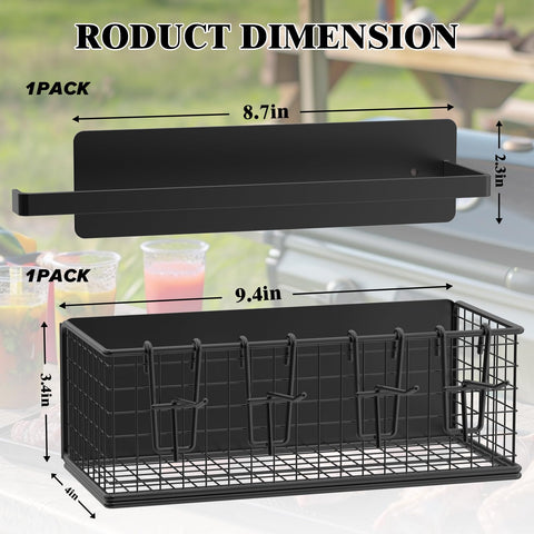 Lehorra paper towel holder on grill side for quick cleanup