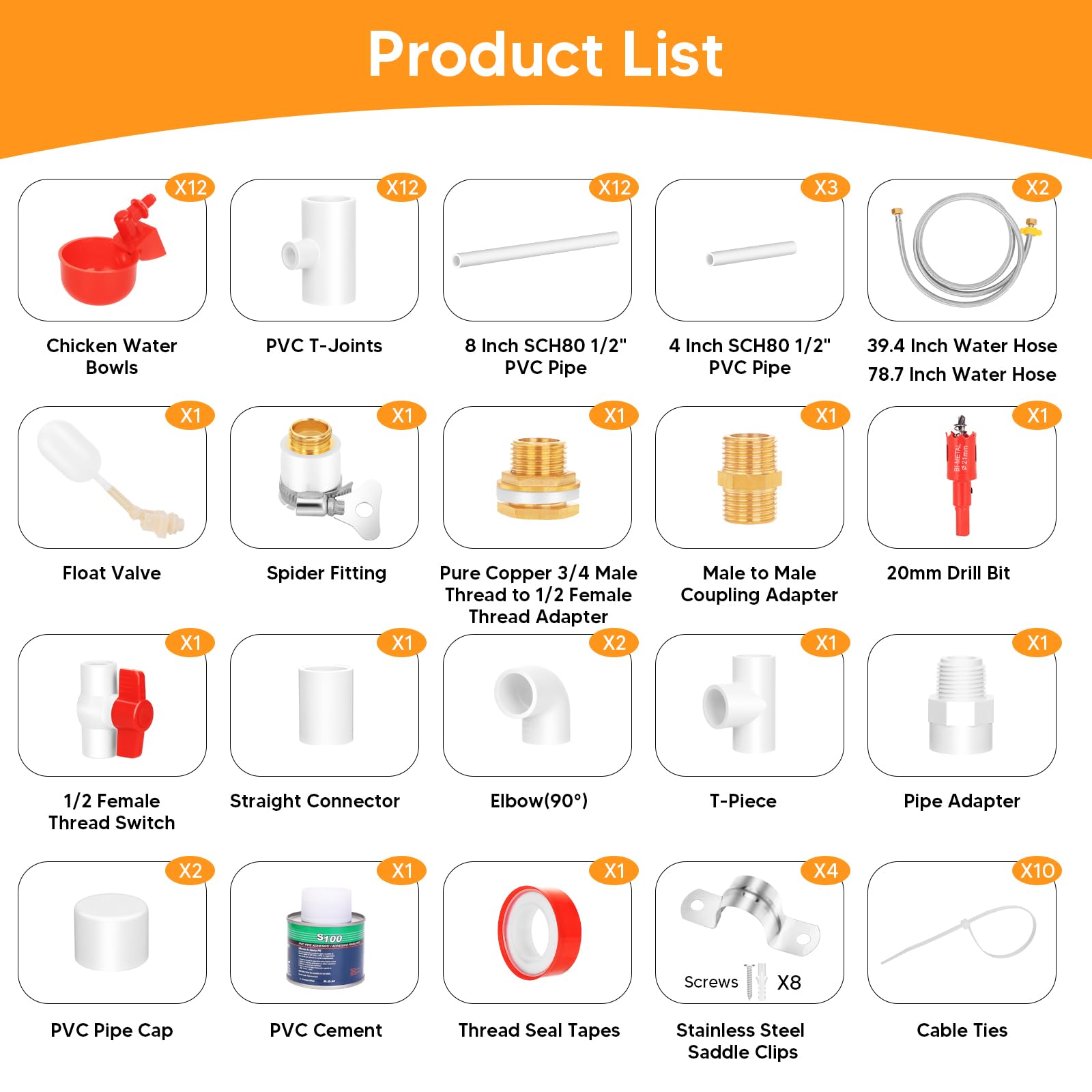 LEIFEOSH complete pipeline waterer system enables DIY setup and steady water supply.