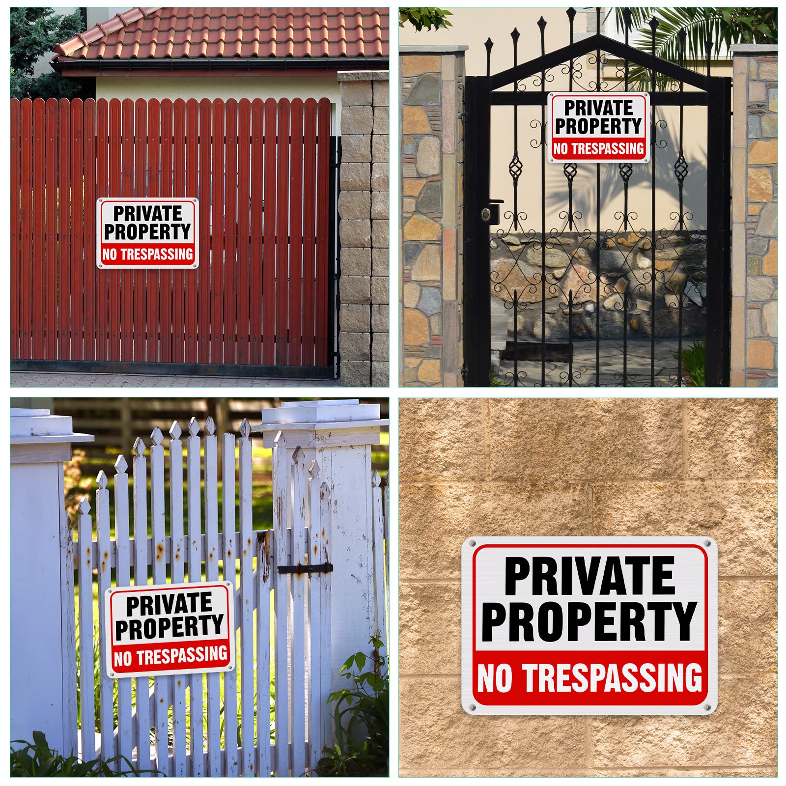 LEIFIDE bright red, black, white sign enhances visibility and deterrence