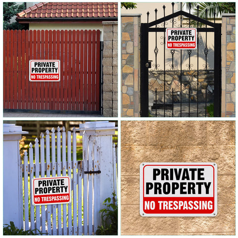 LEIFIDE bright red, black, white sign enhances visibility and deterrence