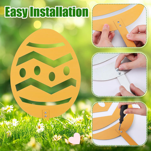Leifide outdoor egg stakes resist weather while adding color to spring décor