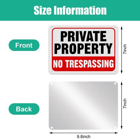 LEIFIDE private property sign mountable on walls fences and gates