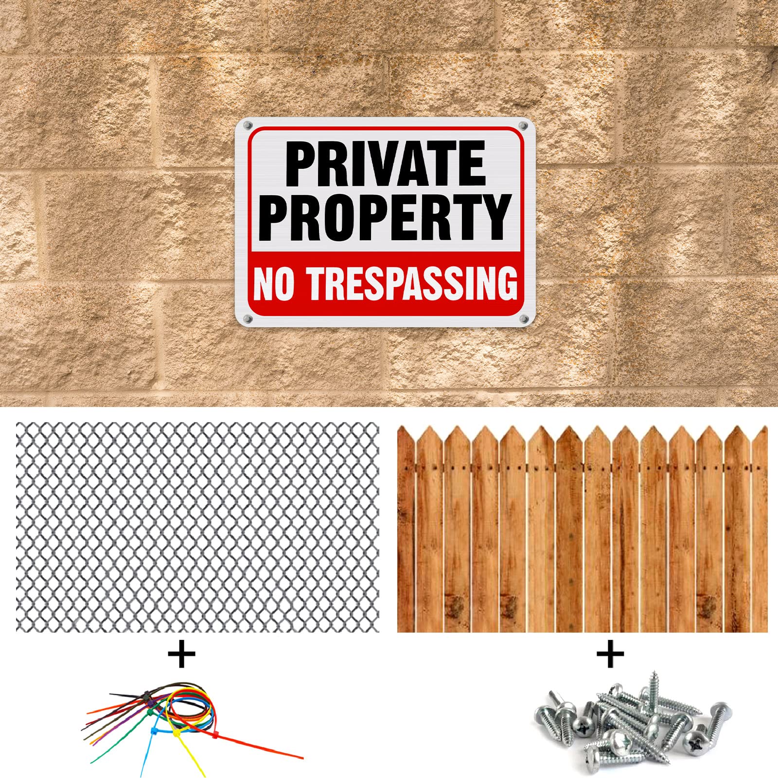 LEIFIDE yard and garden private area sign for perimeter protection