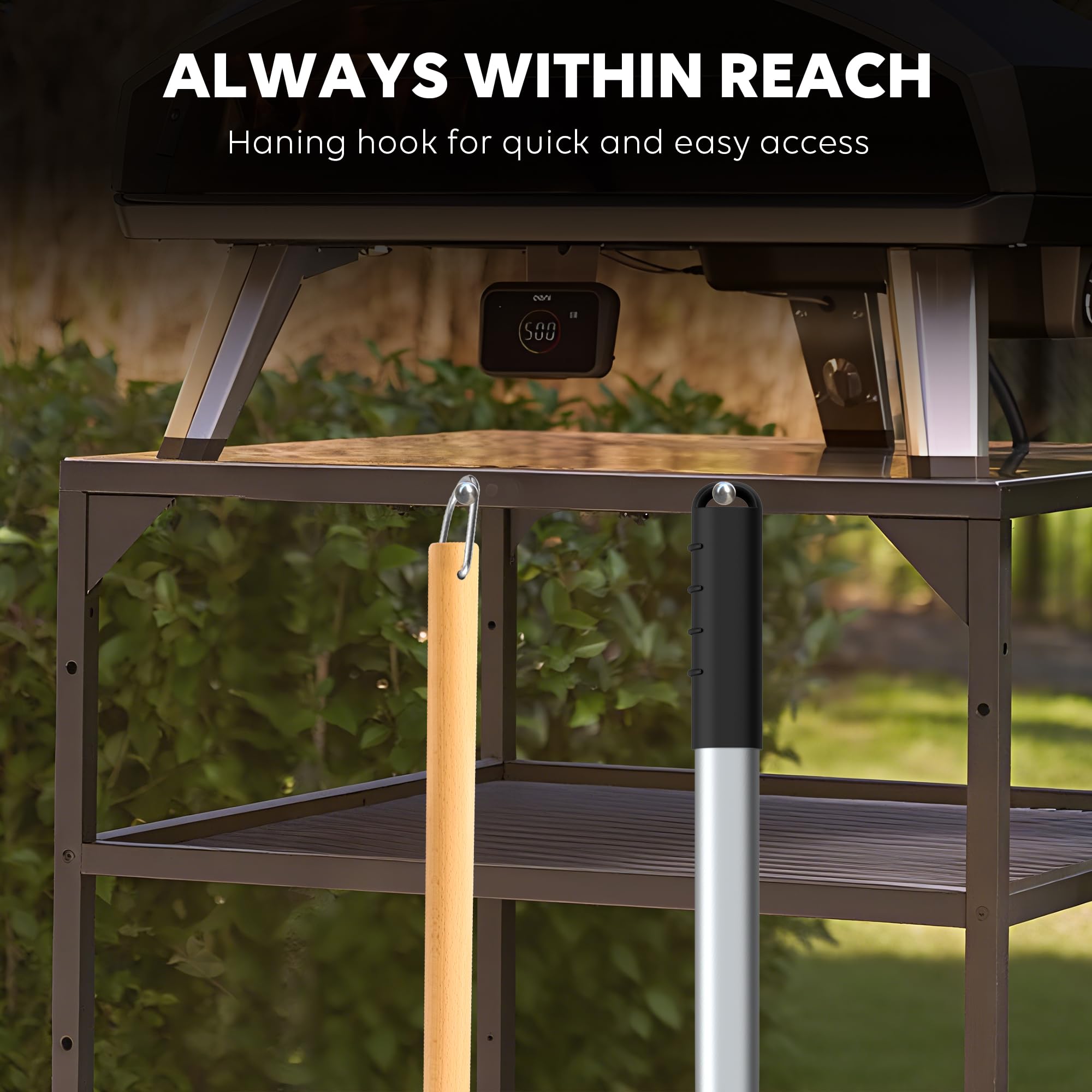 Durable brass bristles resist shedding for long-term pizza stone care with Leightszen.