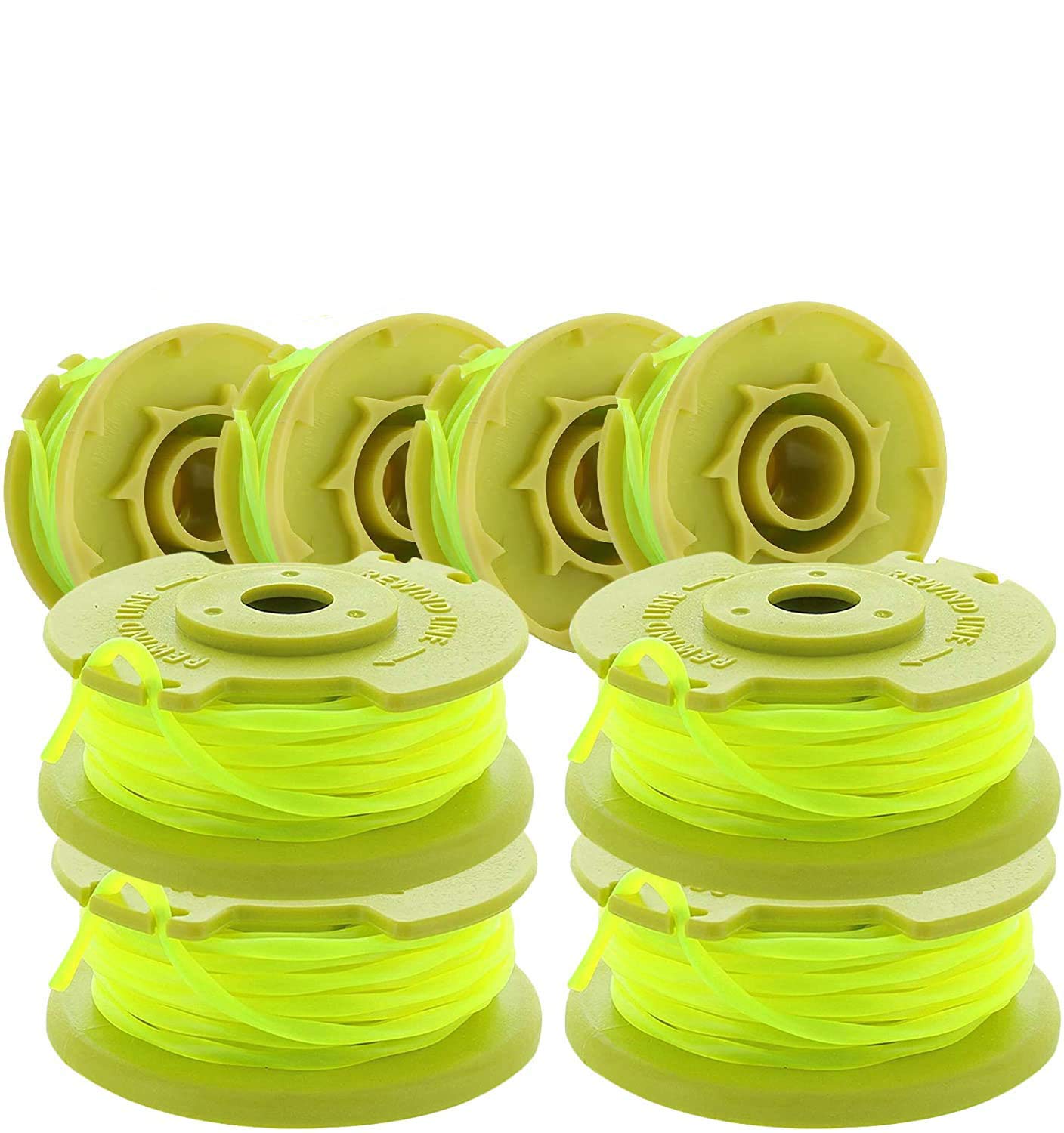 LEIMO KPARTS AC80RL3 spool line close-up, 0.080 inch twisted design for clean cuts.