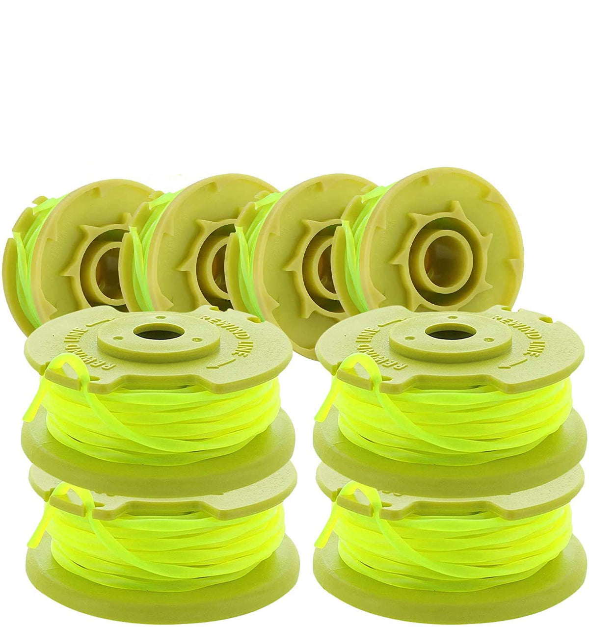 LEIMO KPARTS AC80RL3 spool line close-up, 0.080 inch twisted design for clean cuts.
