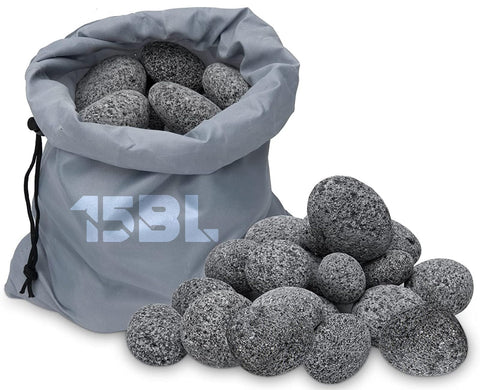LEIMO KPARTS black lava rock for fire pits with even heat distribution
