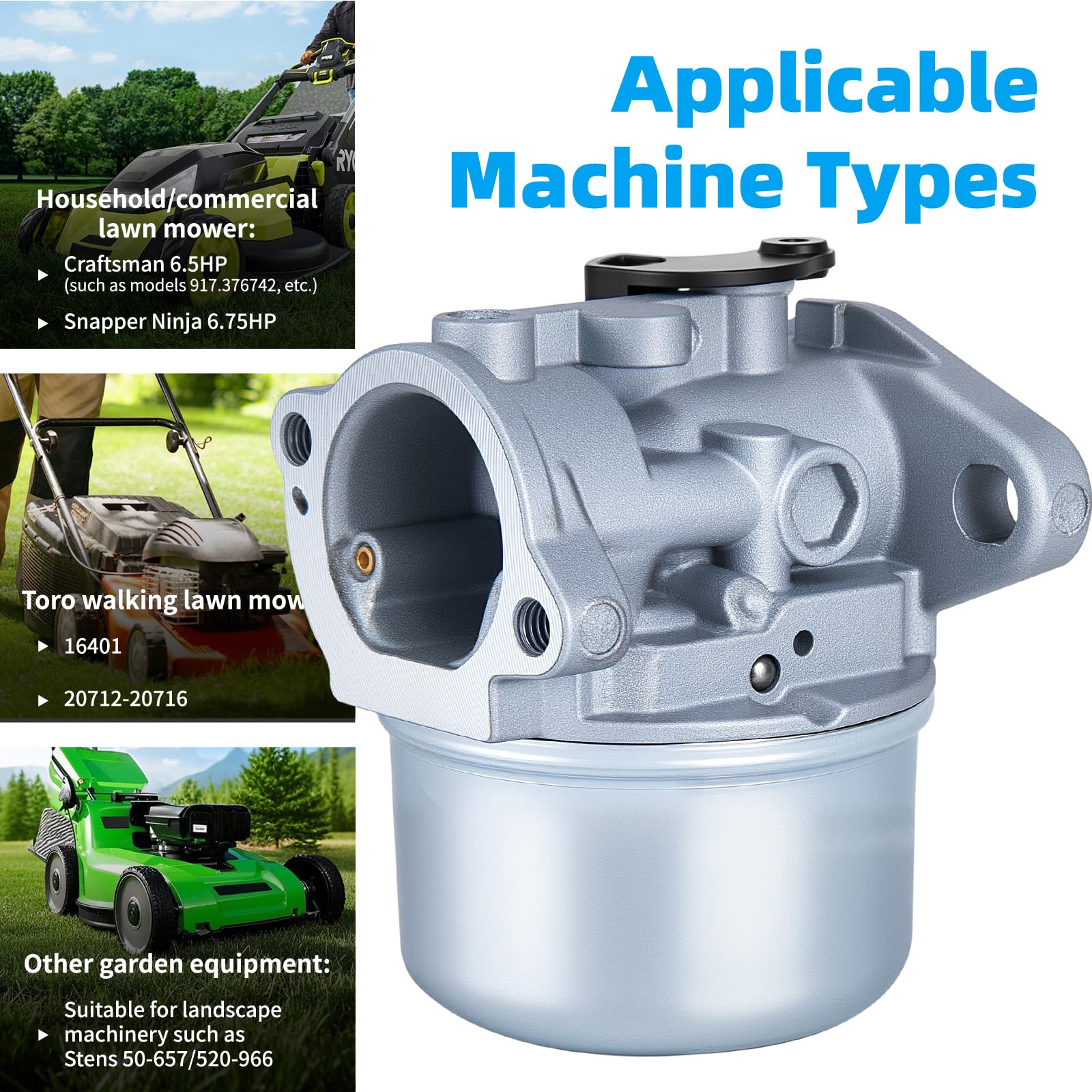 Carburetor package includes everything needed for fast installation