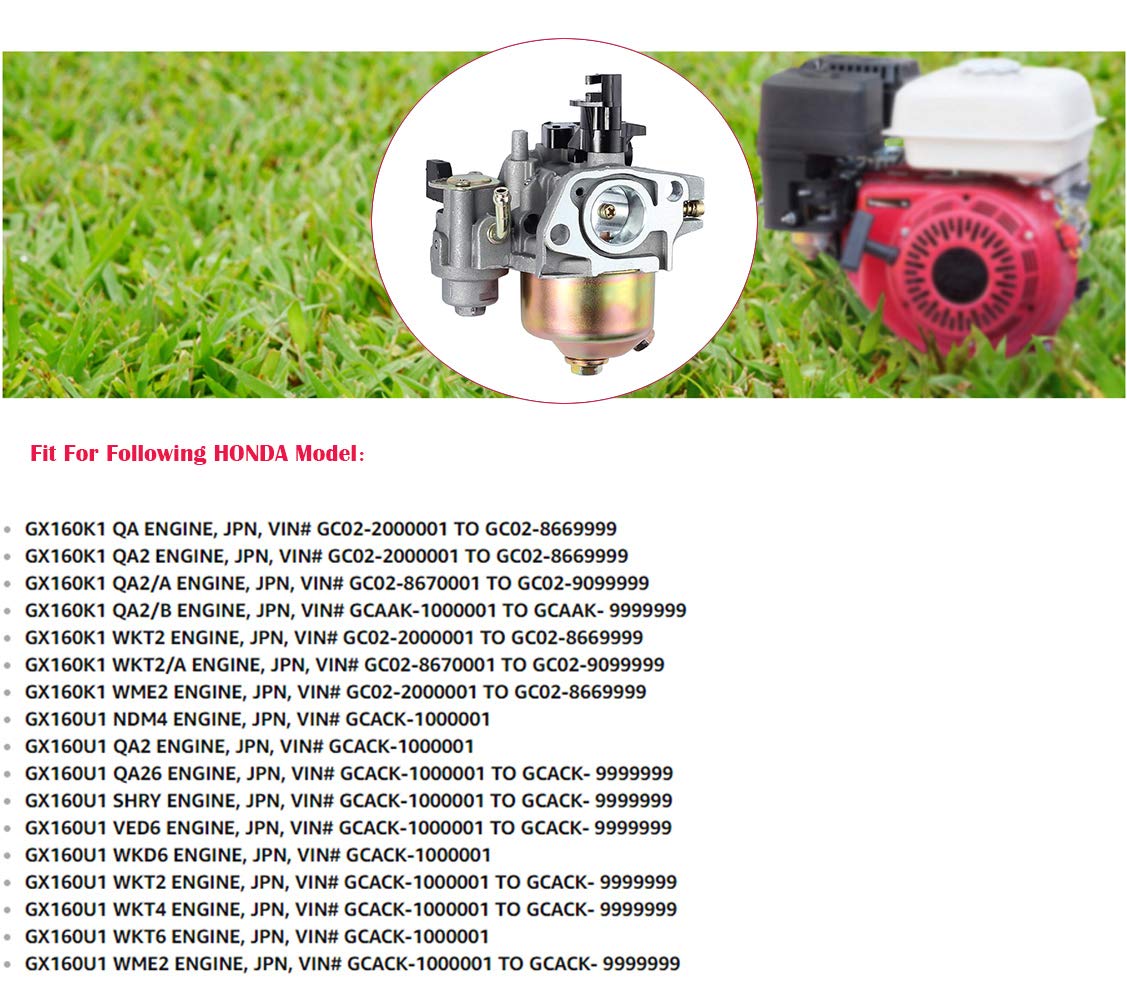 LEIMO KPARTS GX160 carburetor side view shows compact installation design