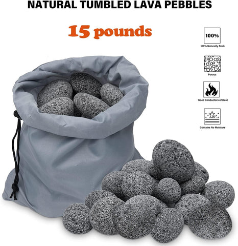 LEIMO KPARTS maintenance-free lava rocks resist fading and crumbling