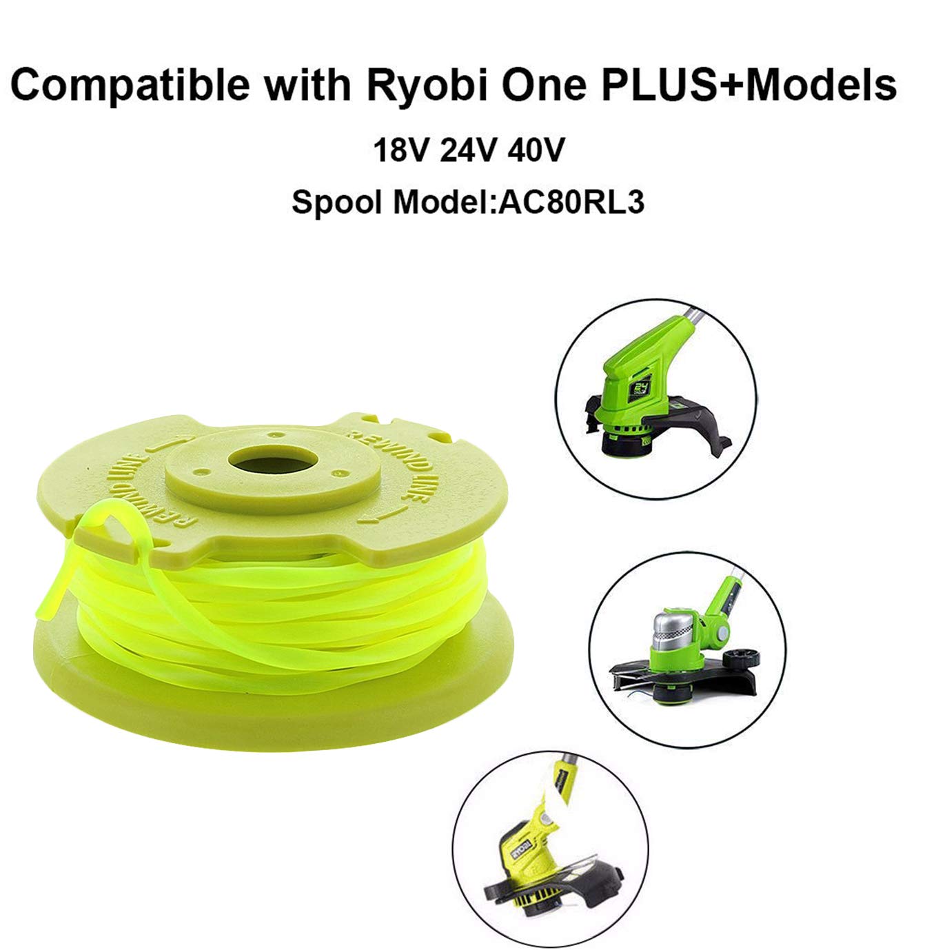 LEIMO KPARTS 11 ft line per spool display for coverage.