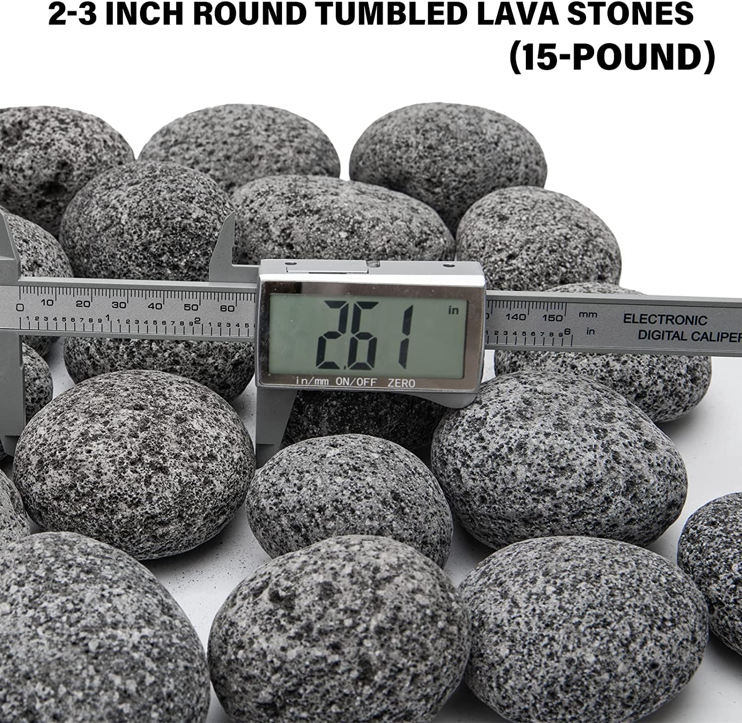 LEIMO KPARTS tumbled lava stones offer a uniform, safe outdoor finish