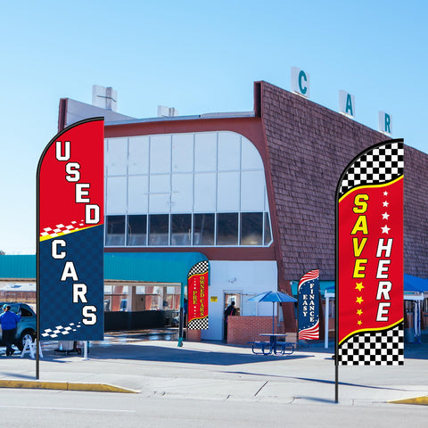 Leinuosen aluminum and fiberglass poles provide sturdy outdoor display.