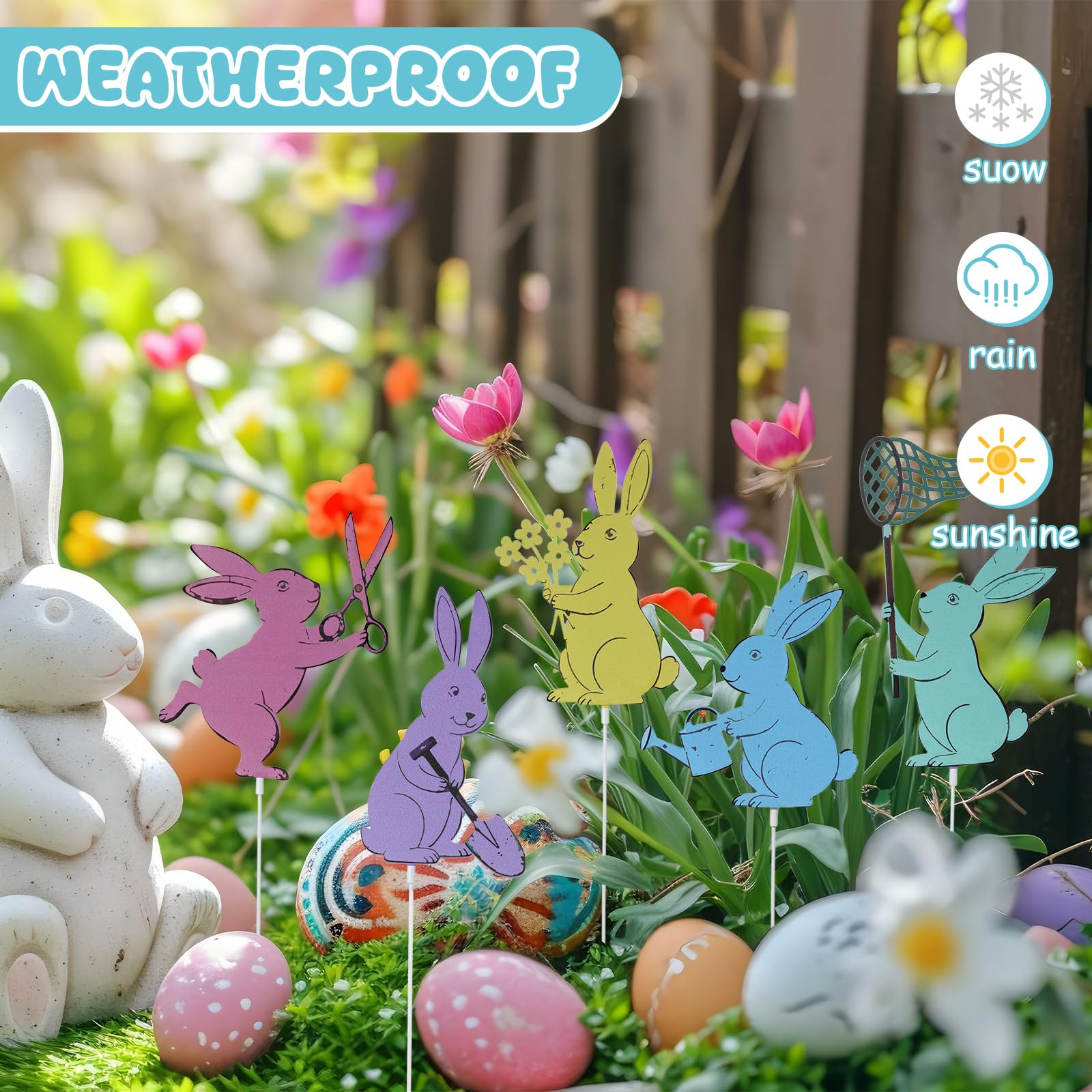 Leinuosen cheerful Easter yard stake adds seasonal warmth to entryways