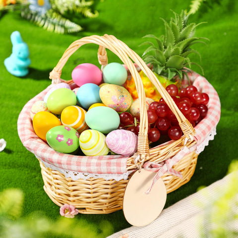 Leinuosen basket suited for weddings, birthdays, and Easter celebrations.