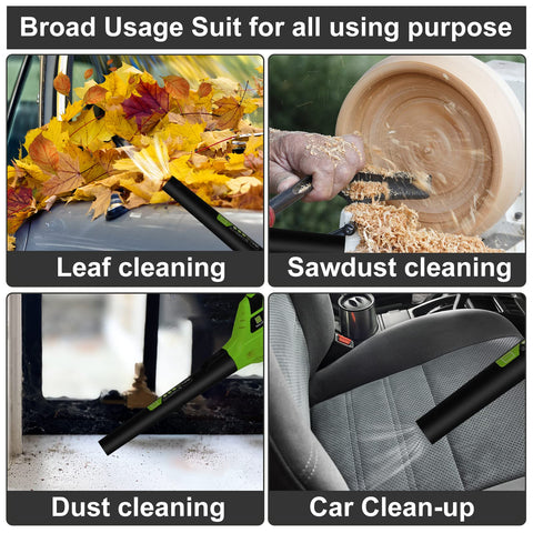 Leisch Life 21V leaf blower cleaning porch and yard spaces efficiently.