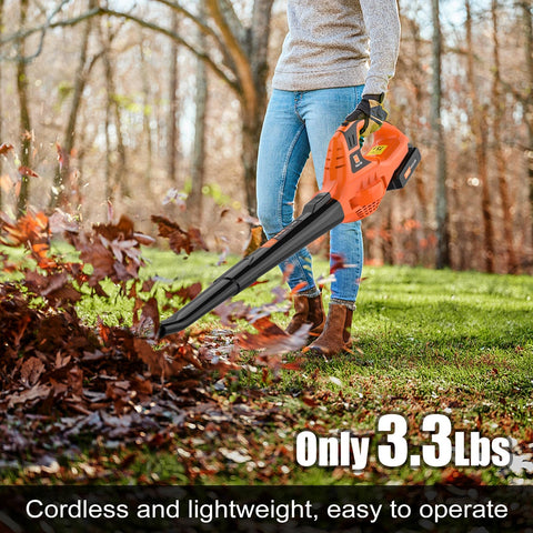 Leisch Life 21V leaf blower is lightweight at 3.6lb for easy one‑handed use