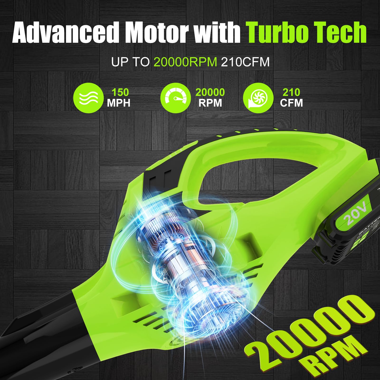 Leisch Life 21V leaf blower lightweight design shown for one-handed portability.