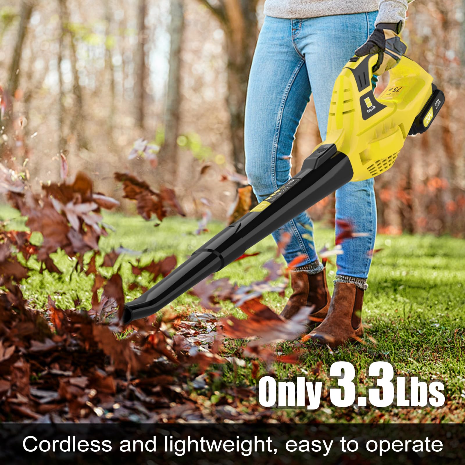 Lightweight handheld blower design for one-handed use