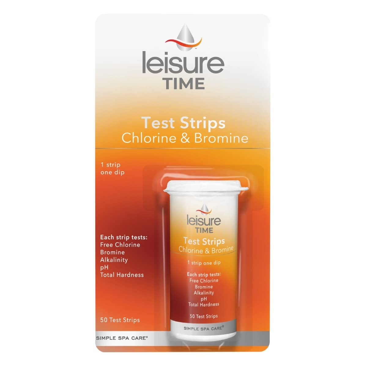 Leisure Time 45006A test strip ready to dip for quick spa reading