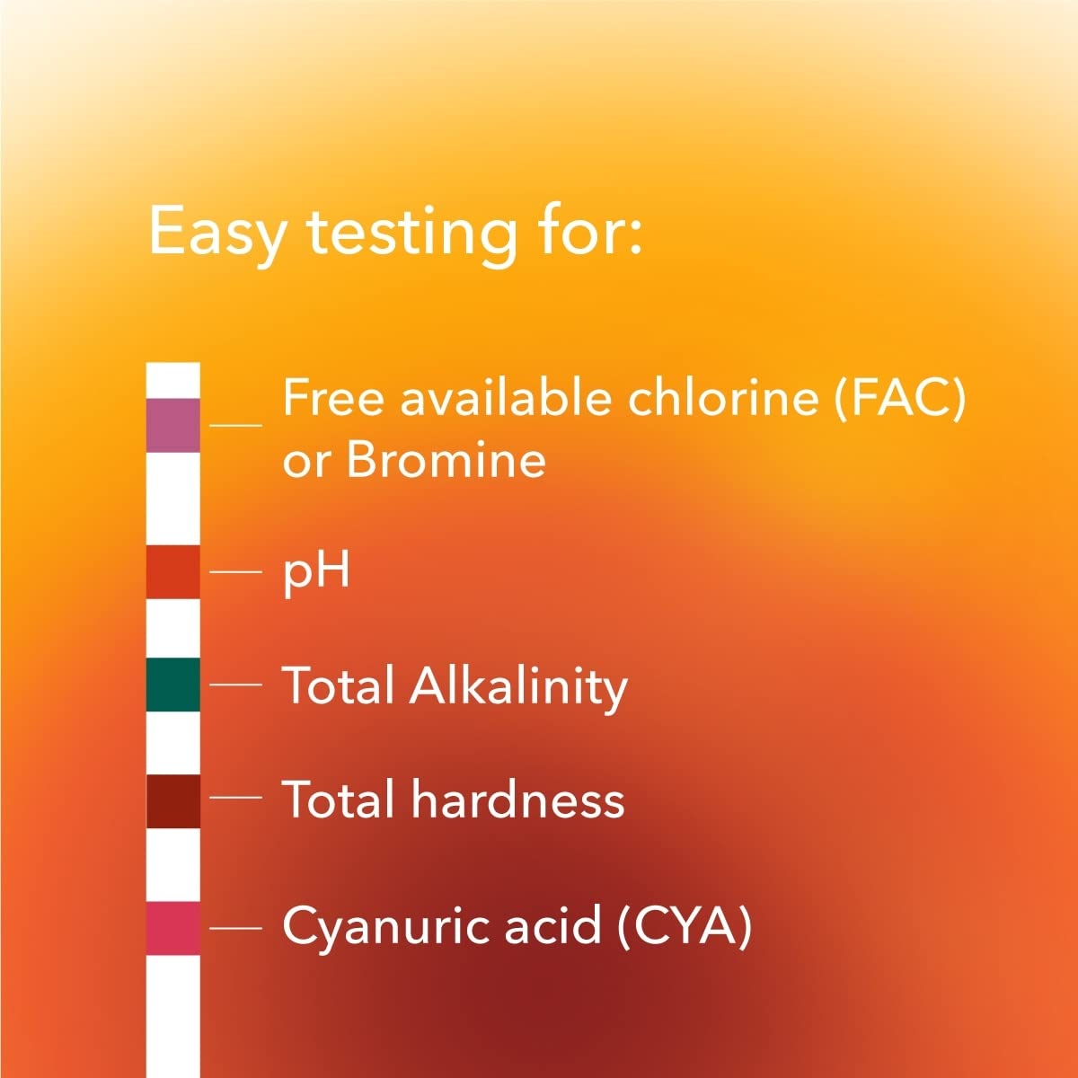 Leisure Time 45006A test strip shown for chlorine or bromine quick read