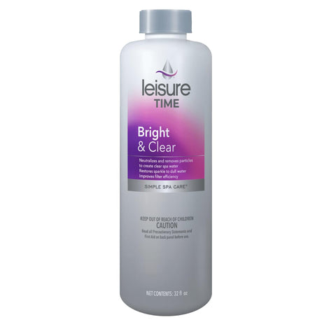 Leisure Time Bright & Clear spa clarifier bottle ready for use to improve clarity