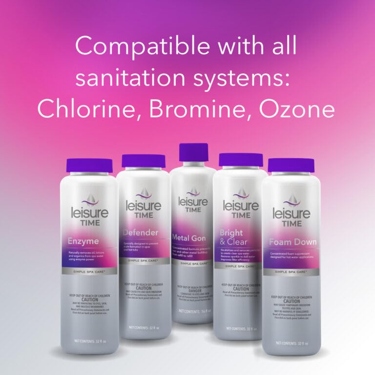 Spa with Leisure Time Bright & Clear showing reduced clouding during soak