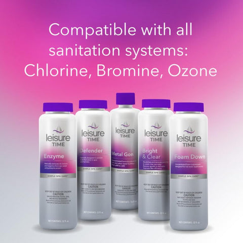 Spa with Leisure Time Bright & Clear showing reduced clouding during soak