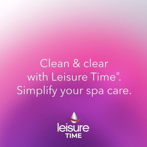 Crystal-clear packaging of Leisure Time Bright & Clear spa clarifier