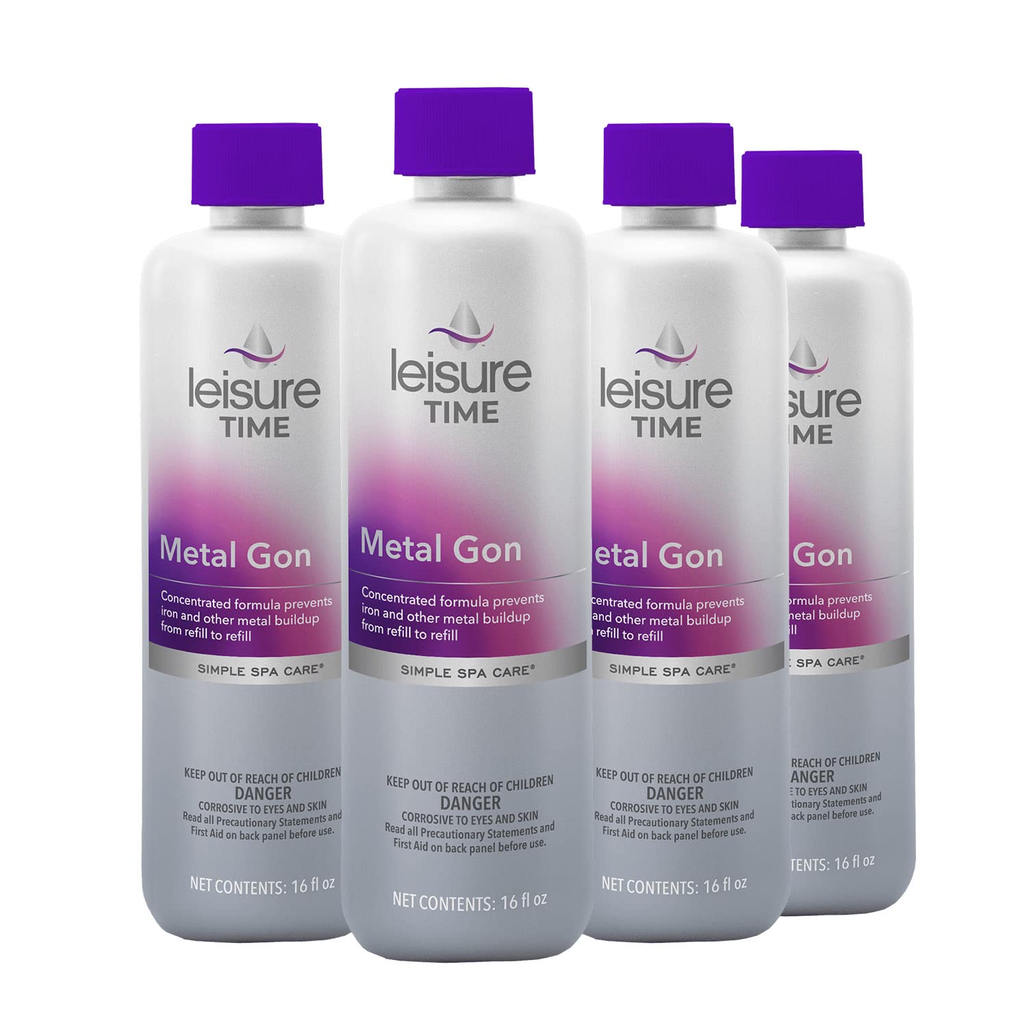 Leisure Time D-04 Metal Gon bottle for spa metal control helps prevent staining