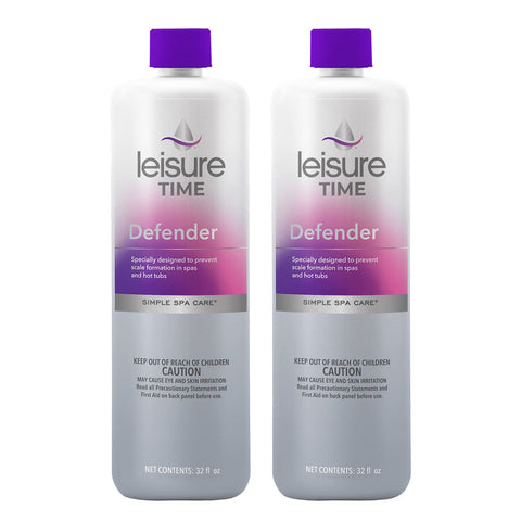 Leisure Time Defender Liquid bottle pour shows easy application for spa water care