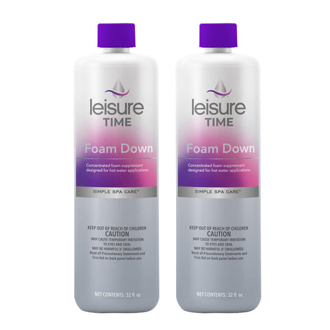 Leisure Time Foam Down bottle pours to calm foam and improve clarity